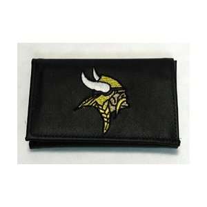  Minnesota Vikings Black Tri Fold Wallet *SALE*: Sports 