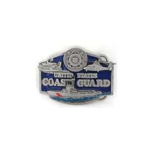   COAST GUARD MILITARY PEWTER BELT BUCKLE BY SISKIYOU 