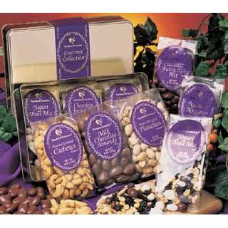 Kosher Gift Basket   Gold Tin of Nuts & Fruits (USA):  