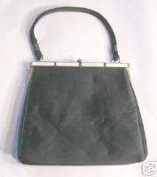Vintage L&M Bags by Edwards Black Fabric Purse Handbag  