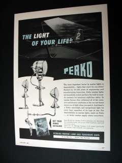 Perkins Marine Lamp Perko boat lights lighting print Ad  