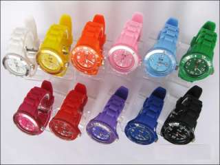 PCS lot of top brand 11colors fashion jelly ice watch gift wistwatch 