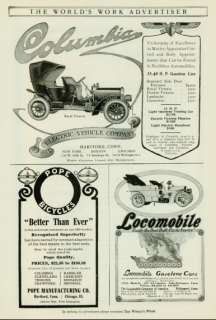 1904 CAR AD~RAMBLER~COLUMBIA~POPE~LOCOMOBILE~BICYCLE  