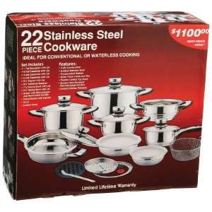   304 Surgical Stainless Steel Cookware Set with Thermo Control Knobs