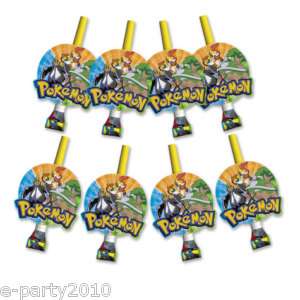 POKEMON Birthday Party Supplies ~ 8 BLOWOUTS ~ favors  