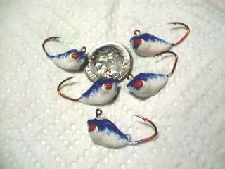   oz #6 RED SICKLE HOOK CRAPPIE PANFISH JIGS GLOW ICE OPEN WATER FISHING