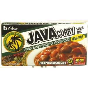 House Foods Java Curry Medium Hot, 7.8 Ounce Boxes (Pack of 10 