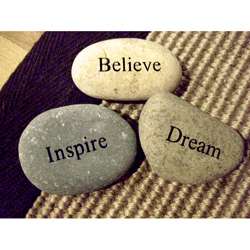 Inspirational Inspire, Believe, Dream Stones (Set of 3)   