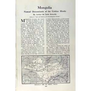   c1920 MAP MONGOLIA NOMAD TRIBES MUSIC MONGOL NOMADIC: Home & Kitchen