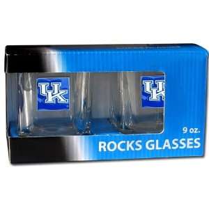  NCAA Kentucky Wildcats Rocks Glass Set: Sports & Outdoors