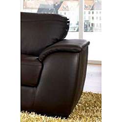 Monaco Dark Brown Leather Sofa and Loveseat Set  Overstock