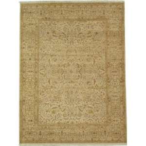  810 x 1110 Beige Hand Knotted Wool Tabriz Rug: Furniture 