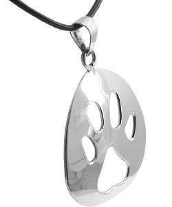 Sterling Silver Paw Print Necklace (Mexico)  