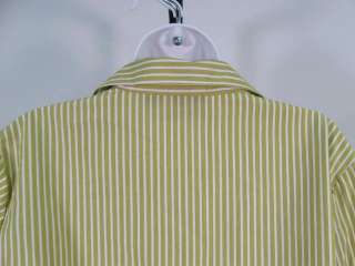 ATLAST CLASSICS Striped Button Down Shirt Blouse XL  