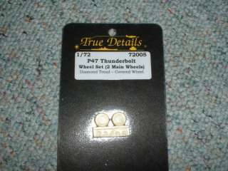 True Details 1/72 P47 Thunderbolt 2 main wheel set diamond tread 