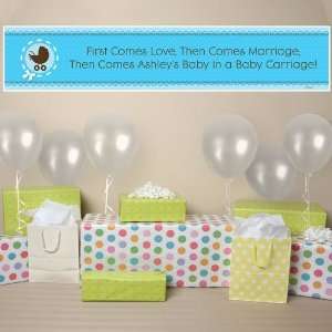     Boy Baby Carriage   Personalized Baby Shower Banner: Toys & Games