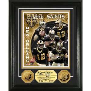  New Orleans Saints Team Force 24KT Gold Coin Photo Mint 