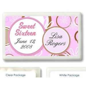 Wedding Favors Pink Floral Design Sweet Sixteen Personalized Mint 