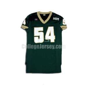 Green No. 54 Game Used Colorado State Russell Football Jersey  