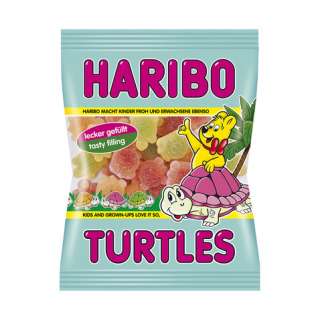 haribo turtles foam gums with yummy fruit gum filling 200g