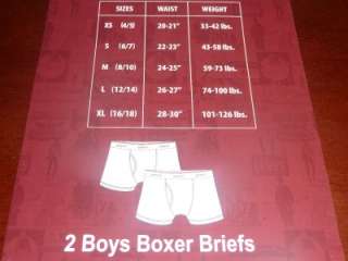 Levis Boys 2pk Boxer Briefs Underwear Blk/ White S M L  