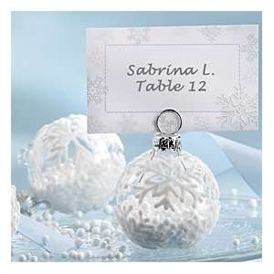 Snow Flurry Snowflake Ornament Placecard Holders