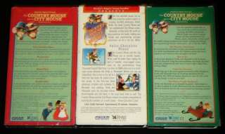 COUNTRY MOUSE & The CITY MOUSE ADVENTURES VHS Movies  