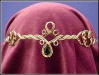 Costumes King Neptune Bronze Costume Crown w Jewels  