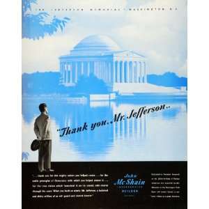   Philadelphia Jefferson Memorial Washington DC   Original Print Ad