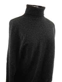 Glen Lyon Dark Grey Cashmere Turtleneck Sweater Size M  