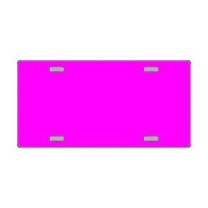   Hot Pink Solid Flat Automotive License Plates Blanks for Customizing