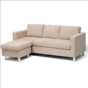  LEM 127 Avery Collection Fabric Modern Sectional Sofa with 