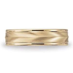  Benchmark 6mm Design Band   14k Yellow Gold Jewelry