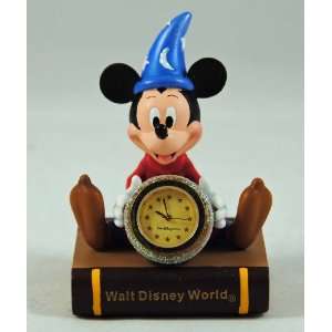 Walt Disney World Sorcerer Mickey Desk Clock Figurine  