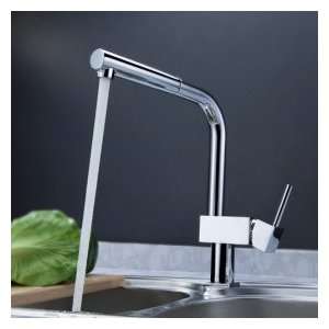   : Contemporary Solid Brass Pull Out Kitchen Faucet: Home Improvement