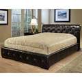 Castela Dark Brown Faux Leather Queen size Sleigh Bed  Overstock