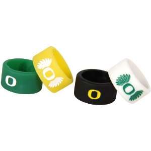  Oregon Ducks 4 Pack Silicone Rings