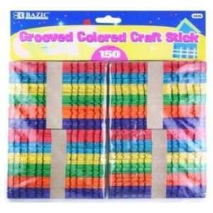  BAZIC Grooved Colored Craft Stick (150/Pack) Case Pack 48 
