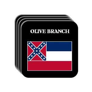 US State Flag   OLIVE BRANCH, Mississippi (MS) Set of 4 Mini Mousepad 