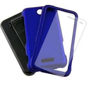  3 in 1 Combo Case & Holster for ZTE Score X500, Blue Electronics