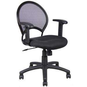  Boss Mesh Back Task Chair with Adjustable Arms: Office 
