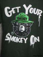 XL XLARGE Graphic Tee Tshirt Shirt Green Get Your Smokey On NEW Free 