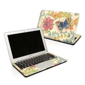 Garden Scroll Design Skin Decal Sticker for Apple MacBook 13 (Black 