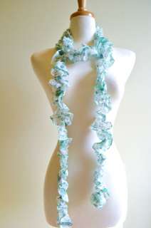 Pink Green Blue Yellow Peach Ruffled Scarf Scarves Sale  
