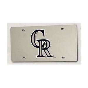   ROCKIES (SILVER) LASER CUT AUTO TAG:  Sports & Outdoors