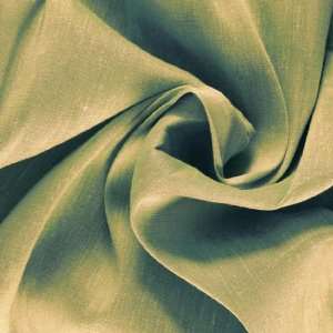  54 Wide Silk/Linen Shantung Iridescent Basil Fabric By 