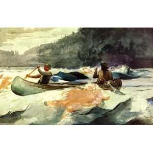  Oil Painting Shooting the Rapids Winslow Homer Hand 