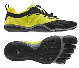   Mens adiPURE TRAINER Lace Shoes Black Yellow Barefoot Strength Feet