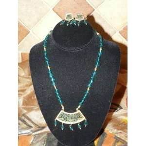 Jewelry for Women  Traditional Ethnic Thewa Necklace Earring Set 3pc 
