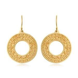  Open Mandala Earrings with 24 karat Gold Jewelry